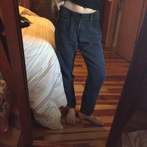 High waist/ slightly cropped silk/Tencel pants